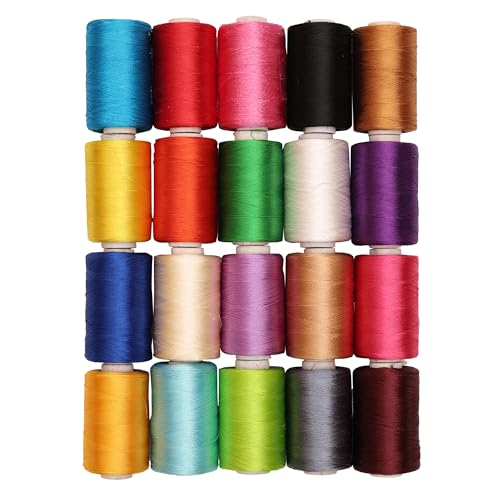 Embroiderymaterial Art Silk Threads for Embroidery Jewellery Craft Making Combo Pack (Pack of 20 Rolls), Multicolor - Image 1