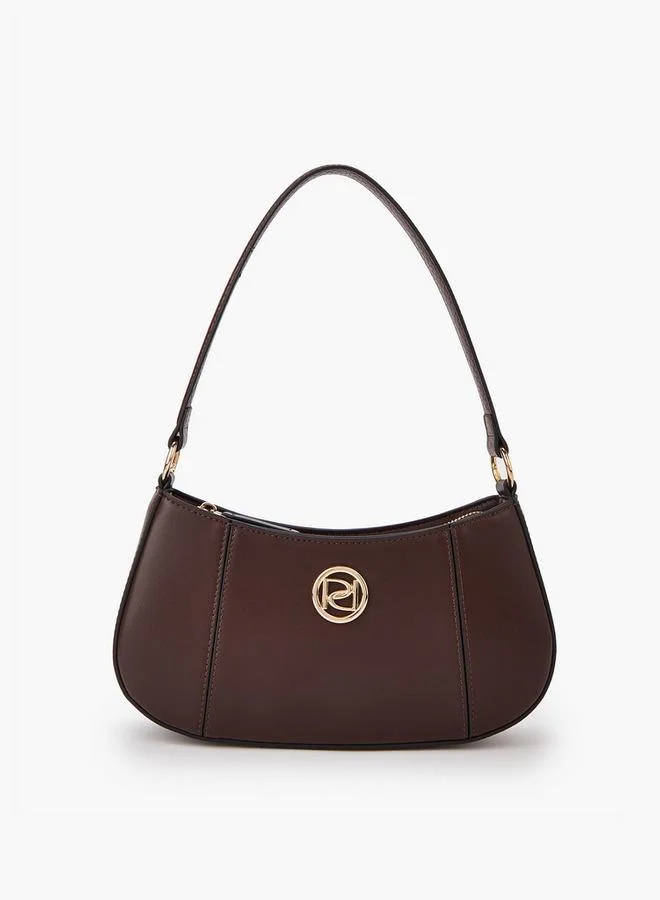 Paprika Solid Shoulder Bag with Detachable Strap and Zip Closure