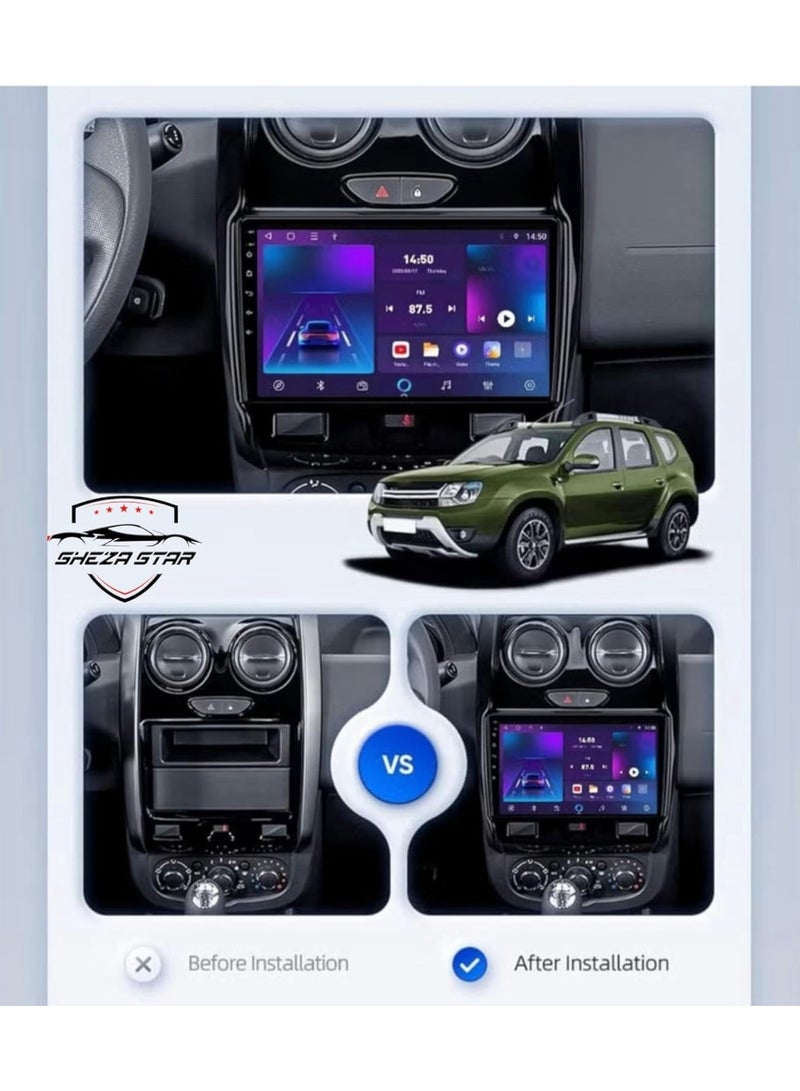 SHEZA STAR Android Car Stereo for Renault Duster 2015-2021 4GB RAM 64GB ROM Support Carplay, M-Link Wi-Fi BT, Radio GPS, 9 Inch IPS.QLED, Screen with 360D Camera Included - Image 2