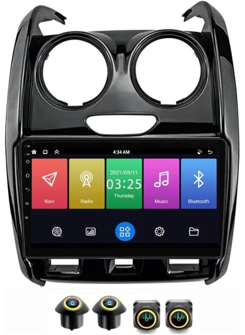 SHEZA STAR Android Car Stereo for Renault Duster 2015-2021 4GB RAM 64GB ROM Support Carplay, M-Link Wi-Fi BT, Radio GPS, 9 Inch IPS.QLED, Screen with 360D Camera Included - Image 1