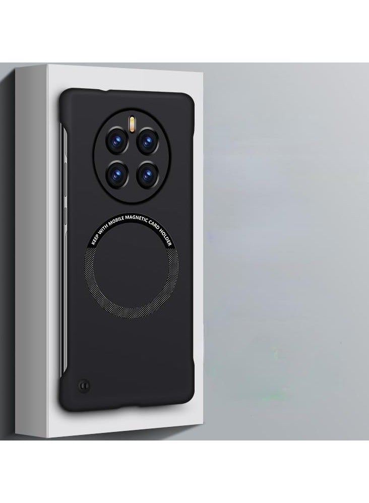 عام حافظة رقيقة مغناطيسية من البولي كربون تتوافق مع Realme 12 Pro Plus 5G لحماية الجزء الخلفي للهاتف وتوفير الشحن اللاسلكي. - Image 1