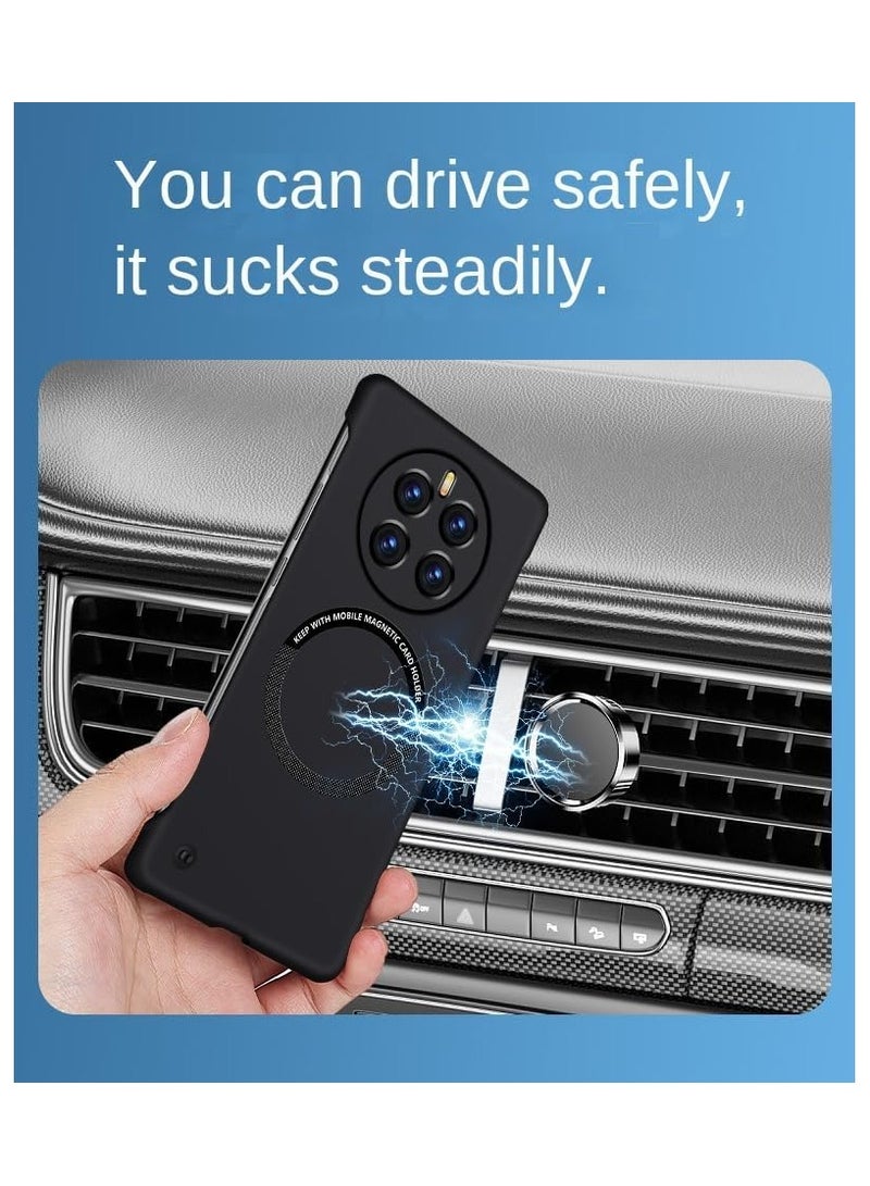 عام حافظة رقيقة مغناطيسية من البولي كربون تتوافق مع Realme 12 Pro Plus 5G لحماية الجزء الخلفي للهاتف وتوفير الشحن اللاسلكي. - Image 3