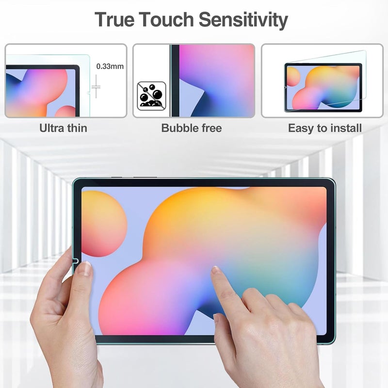 Procases Screen Protector For Galaxy Tab S6 Lite 10.4 Inch 2024/2022/2020(Sm-P620/P625/P613/P619/P615/P610), Hd Clear 9H Hardness Tempered Glass Screen Saver Film Guard For Galaxy Tab S6 Lite -2 Pack - Image 3