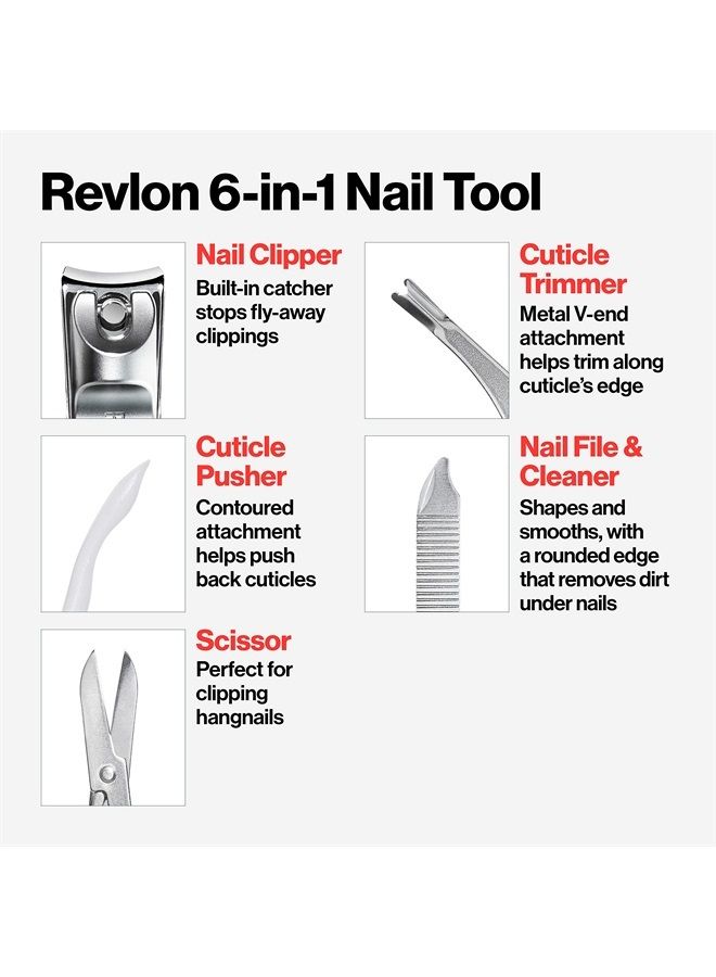 Revlon أداة الأظافر 6 في 1 من ريفلون، 1 قطعة - Image 2