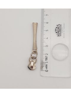 Angel Çanta Aksesuar Angel Bag Accessory Silver Color 6 cm Zipper Head  - Image 3