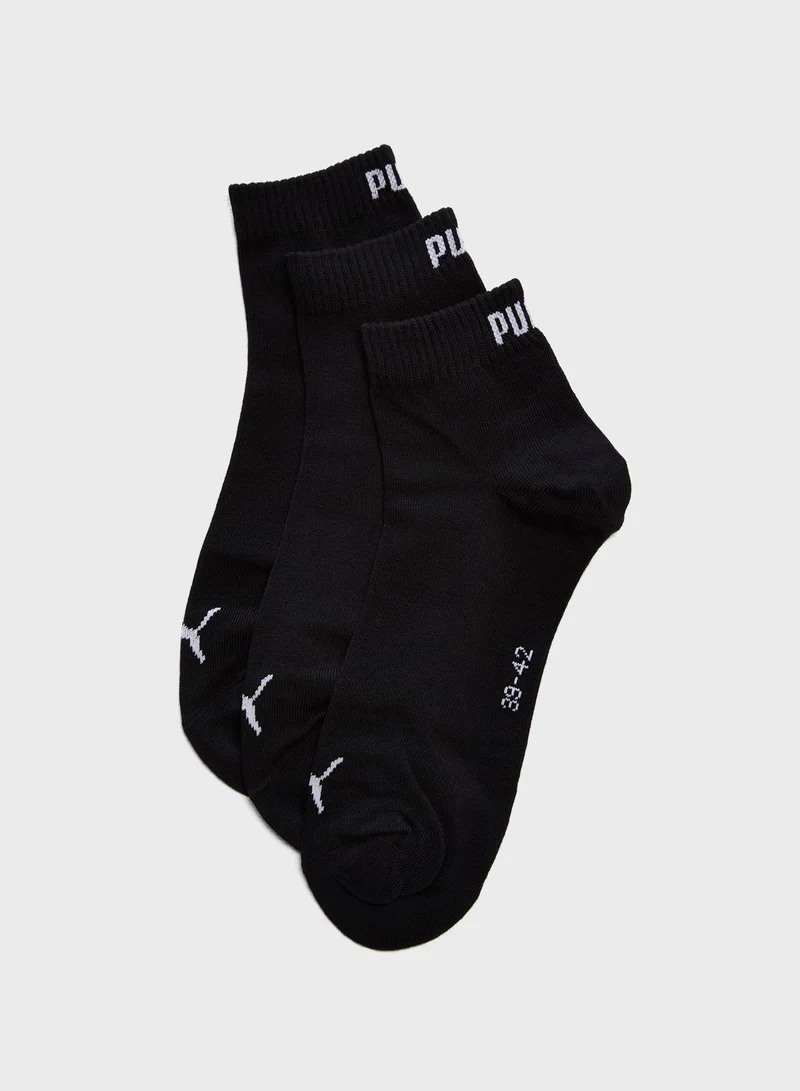 Puma 3 Pack Quarter Socks