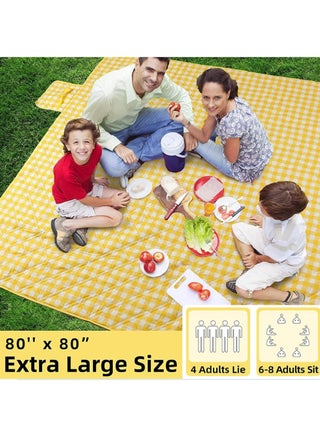 Large Outdoor Foldable Picnic Blanket Waterproof Beach Mat Waterproof Picnic Blanket Portable Picnic Mat Portable For Outdoor Camping Family Outdoor Park Garden 200x200cm - view 3