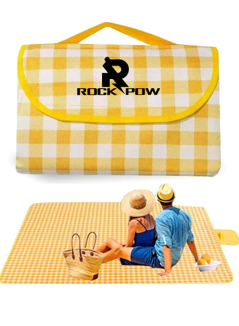 Large Outdoor Foldable Picnic Blanket Waterproof Beach Mat Waterproof Picnic Blanket Portable Picnic Mat Portable For Outdoor Camping Family Outdoor Park Garden 200x200cm