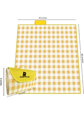 Large Outdoor Foldable Picnic Blanket Waterproof Beach Mat Waterproof Picnic Blanket Portable Picnic Mat Portable For Outdoor Camping Family Outdoor Park Garden 200x200cm - view 2