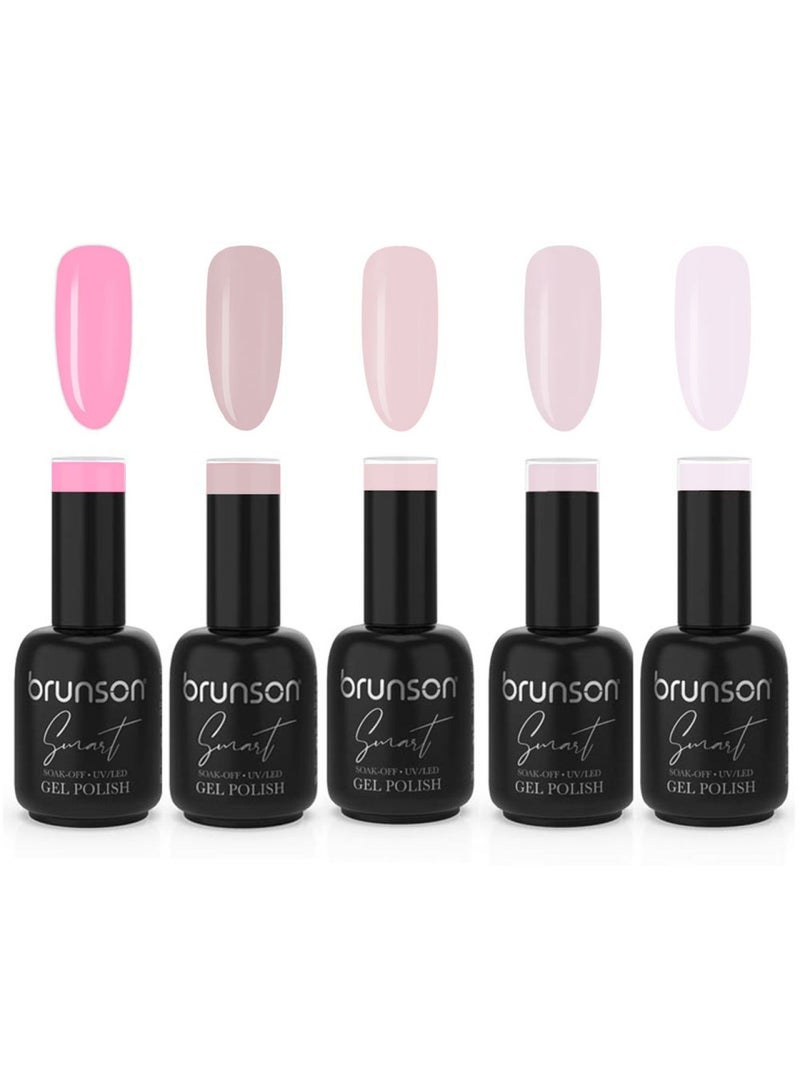 طلاء أظافر جل ذكي من مجموعة Chic Shimmer Collections، 5 قطع BCS