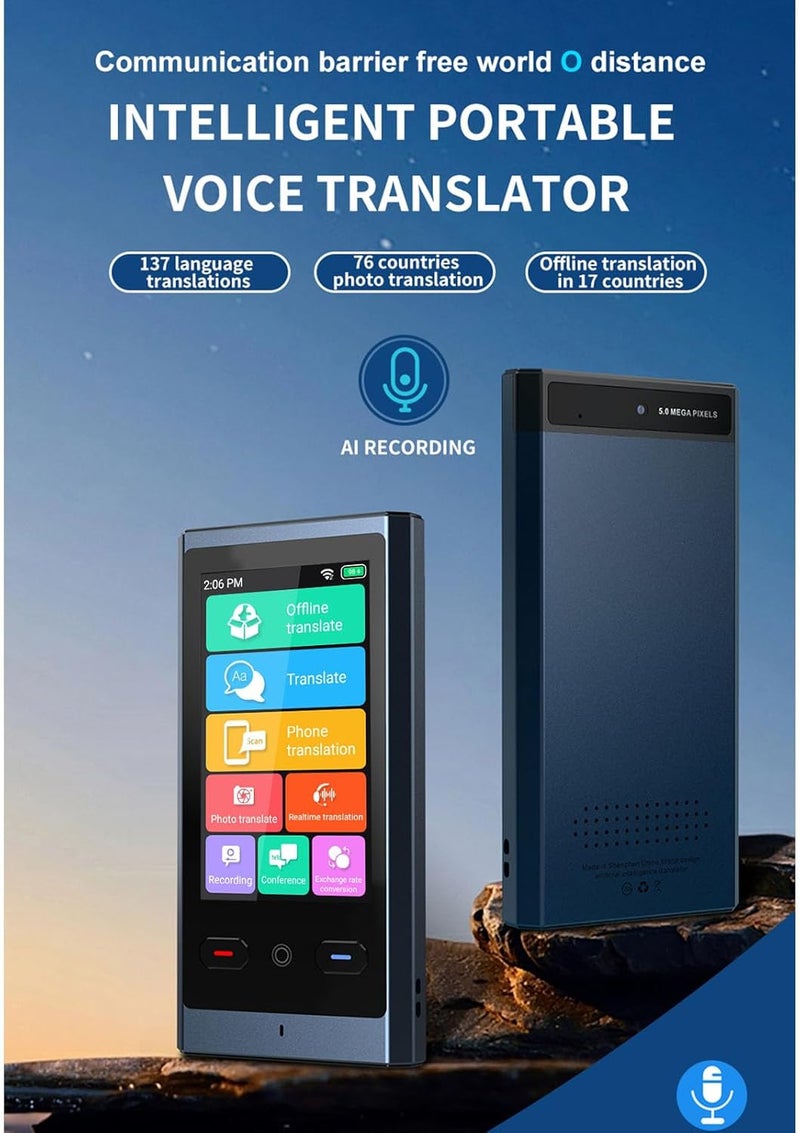 Smart Voice Translator with 3 Inch Touchscreen, 2 Way Real Time Language Translator, 138 Languages Online 15 Offline, for Travel Business Communication - Image 5