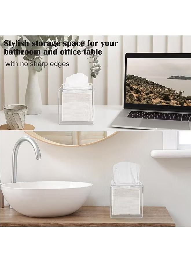 صندوق مناديل أكريليك شفاف 12.5 * 12.5 * 14 سم - Image 5