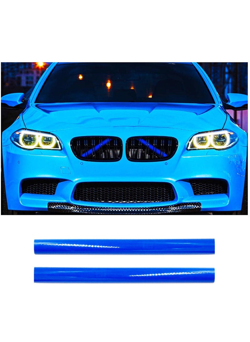 Captaintech 2PCS Blue Grille Insert Trim Stripes, Compatible with M Sport V Barce for BMW F20 F30 G30, Grille Strips for BMW Series 2, 3, 5, 328i, 535i. Enhance Your BMW's Style!  - Image 3
