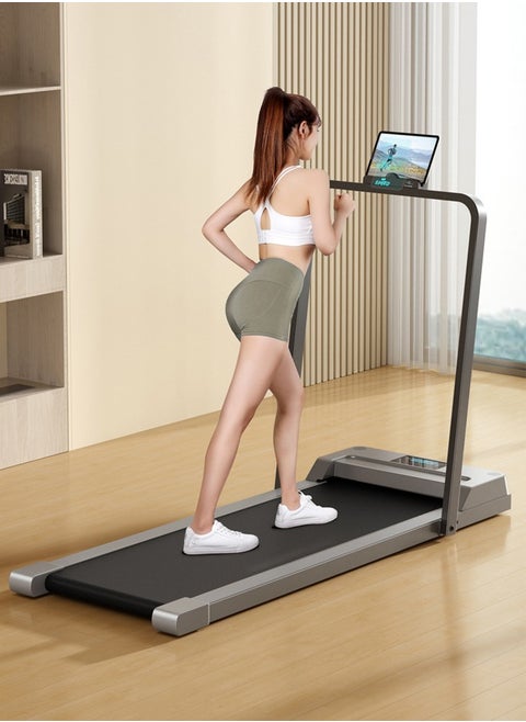 Foldable Electric Treadmill with Display, Compact Ultra Quiet Treadmill for Home Gym and Indoor Walking, Small Family Style Folding Treadmill with Handrail