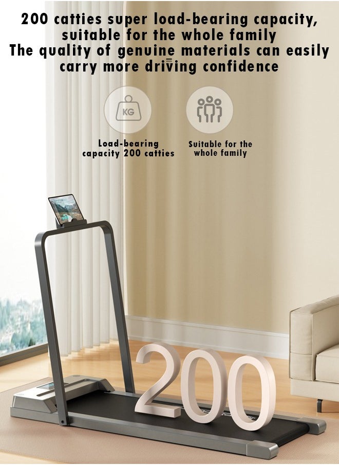 Foldable Electric Treadmill with Display, Compact Ultra Quiet Treadmill for Home Gym and Indoor Walking, Small Family Style Folding Treadmill with Handrail