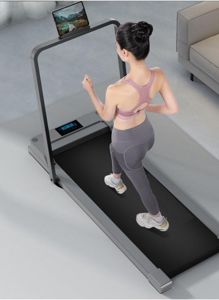 Foldable Electric Treadmill with Display, Compact Ultra Quiet Treadmill for Home Gym and Indoor Walking, Small Family Style Folding Treadmill with Handrail