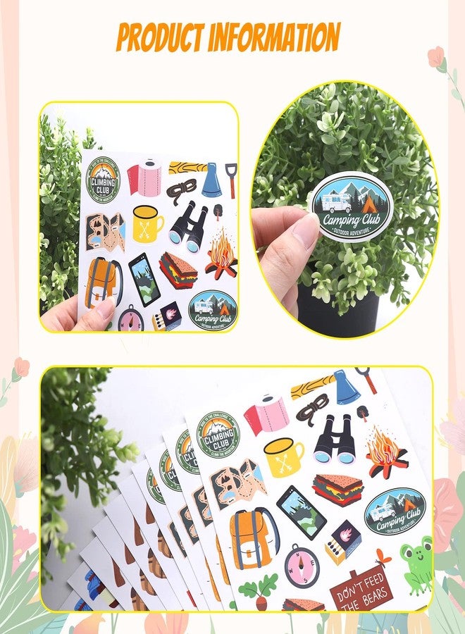 Omlisca 512 Pcs Travel Camping Stickers in 16 Sheets Outdoor Adventure Themed Self Adhesive Decals for Birthday Invitations Envelopes Decorations Party Goodie Gifts Bag Decor Game Class Rewards - Image 3