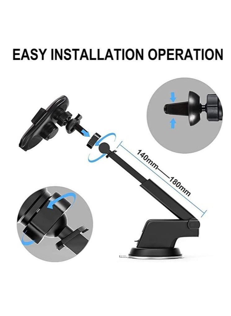 Generic Wireless Car Charger Mount Auto-Clamping 10W 7.5W Fast Charging Car Phone Holder Air Vent Compatible with iPhone 11/11Pro/11ProMax/XSMax/XS/X Galaxy S10/S10+/S9/S9+ and More  - Image 3