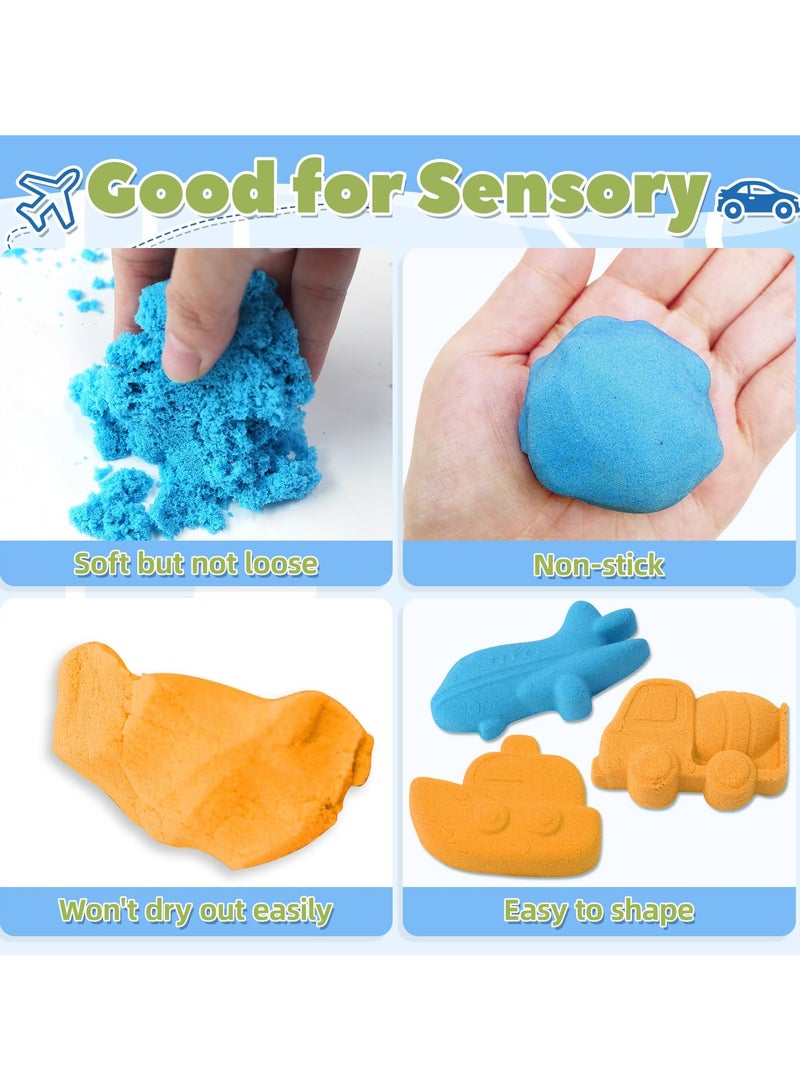 DIY Dynamic Sand Magic Clay Educational Toy, Colorful Sensory Moldable Sand Play Set with Tools, Creative Sandbox STEM Kit for Indoor Outdoor Learning Fun, Fruit Theme  - Image 5