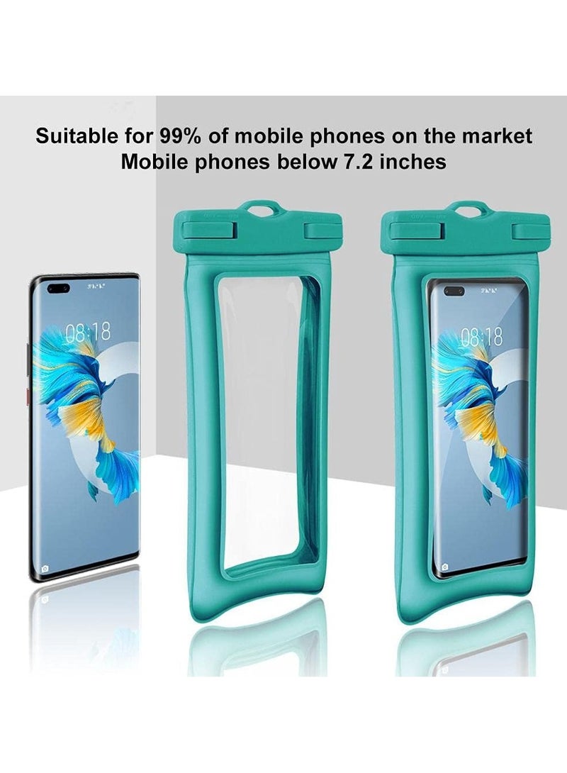 general TPU double airbag floating neck touch screen cell phone waterproof bag sealed rafting diving spa swimming equipment - Image 3