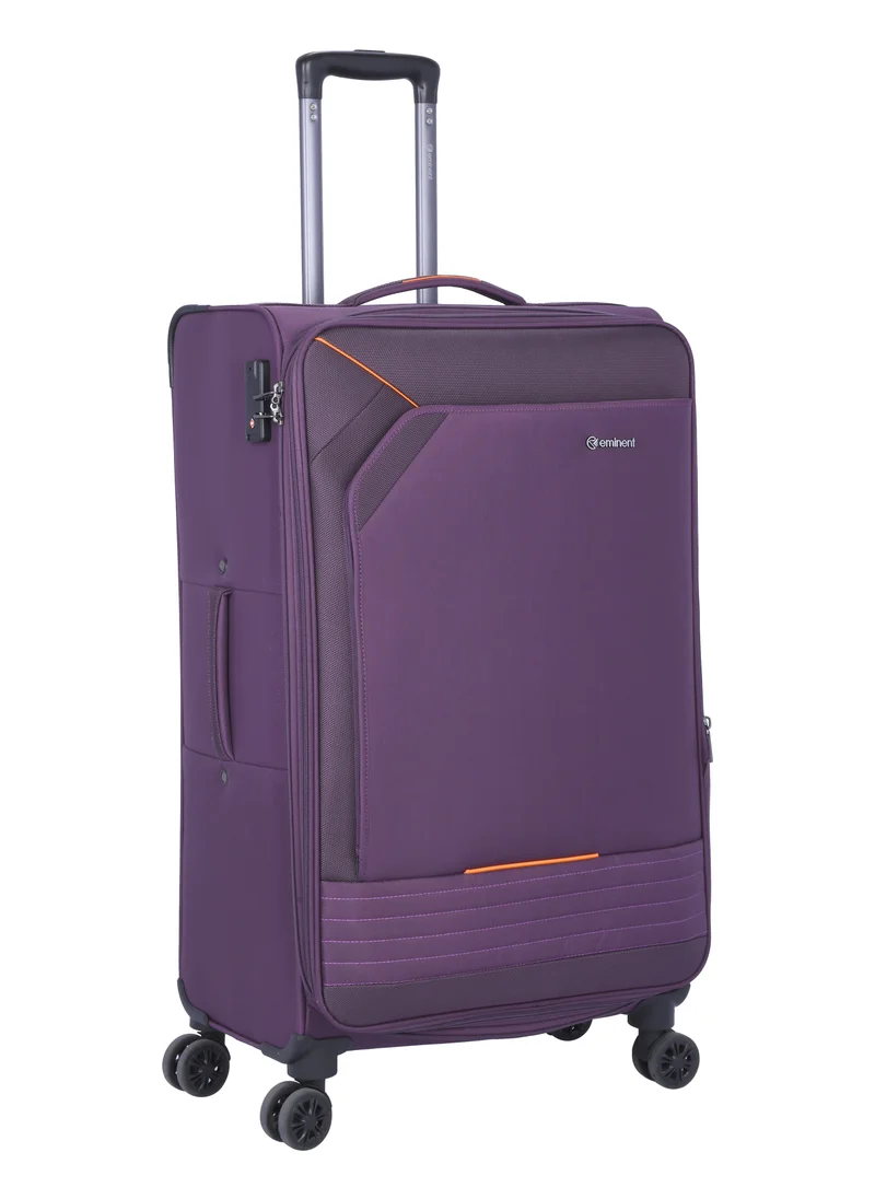 إيمينينت Expandable Trolley Luggage Set of 3 Bag Soft Suitcase for Unisex Travel Polyester Shell Lightweight with TSA lock Double Spinner Wheels E777SZ Purple