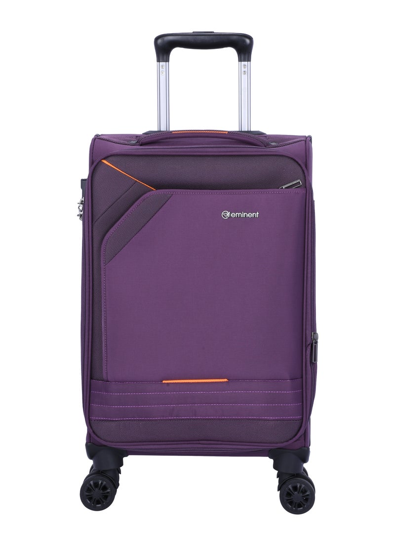 إيمينينت مجموعة حقائب سفر بعجلات قابلة للتوسيع من  قطع، حقيبة سفر ناعمة للجنسين من البوليستر، خفيفة الوزن مع قفل  وعجلات دوارة مزدوجة، بنفسجي - Image 3
