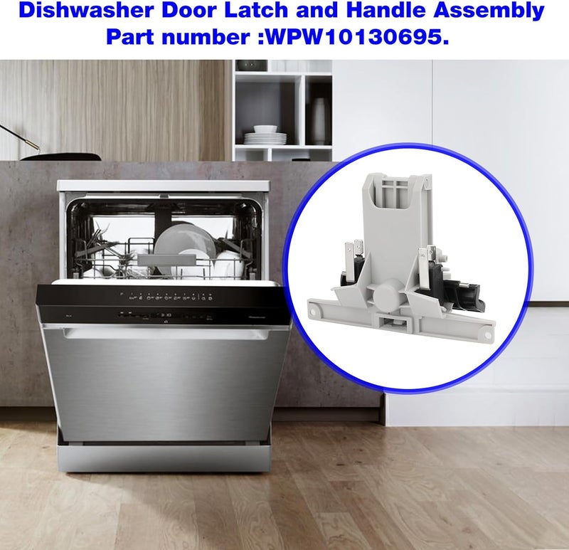 RO6G WPW10130695 Dishwasher Door Latch Handle Replacement Whirlpool, Amana, Maytag Quiet Series 300 Dishwasher Door Latch W10130695, W10862259, WPW10275768, WPW10130694 - Image 3