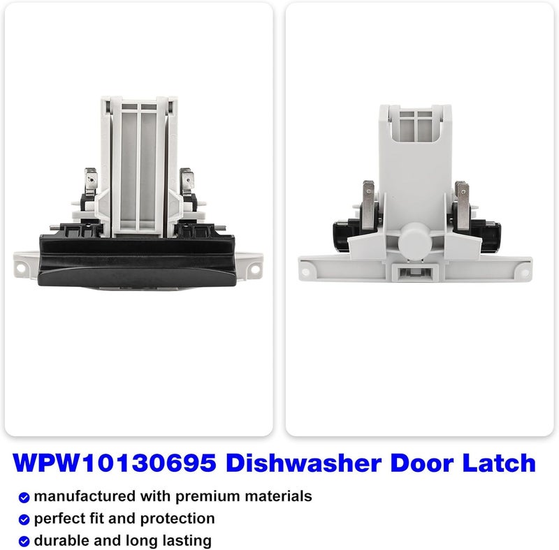 RO6G WPW10130695 Dishwasher Door Latch Handle Replacement Whirlpool, Amana, Maytag Quiet Series 300 Dishwasher Door Latch W10130695, W10862259, WPW10275768, WPW10130694 - Image 2