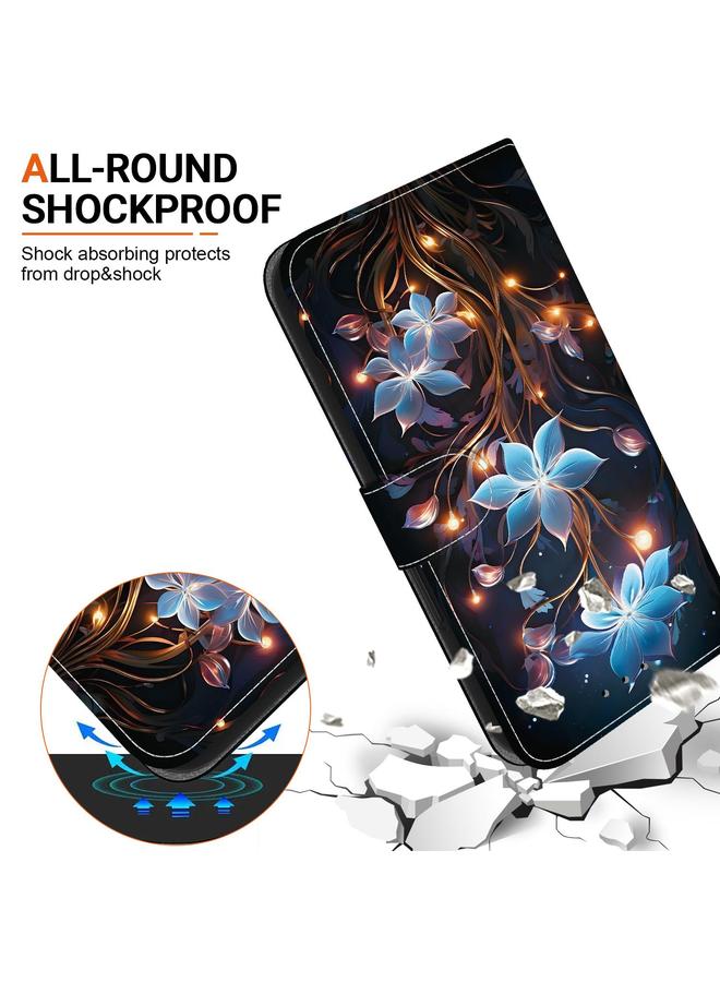 اس-توب جراب هاتف LG K61 مصنوع من الجلد برسومات ملونة وملمس كريستالي - Image 5