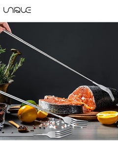 Unique 2Pcs Adjustable Telescopic Fork,Stainless Steel Dinner Fork,BBQ Extendable Dinner Fruit Dessert Long Handle Fork,for Eating, Barbecue, Dinner, Dessert, Sausage, Vegetable(8.46-21.65 Inch)  - Image 4