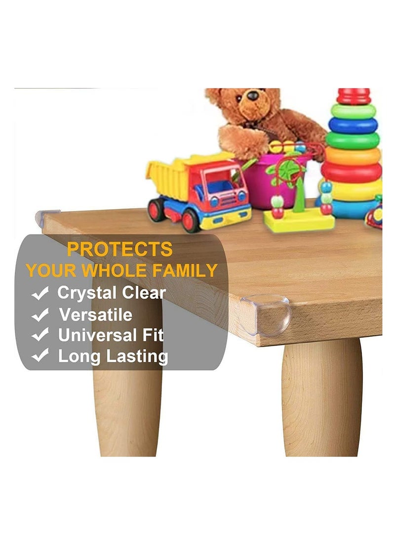 SYOSI - Edge Corner Protector Set, 4Pack Clear Baby Proofing Guards, Soft Silicone Bumper Strip 32.8ft with Round Child Edge Protector for Cabinets, Tables, Furniture - Image 1