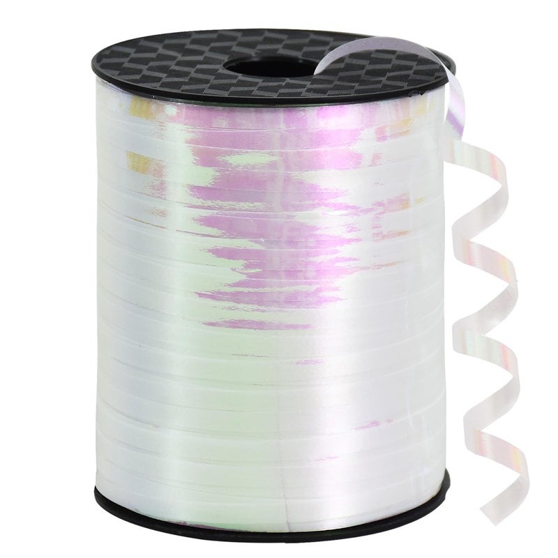 BEISHIDA 500 Yards White Ribbons Curling Ribbon 5mm for Gift Wrapping, Thin Curly Ribbon for Craft Balloon String Birthday Party Decoration Embellish Wedding - Image 1