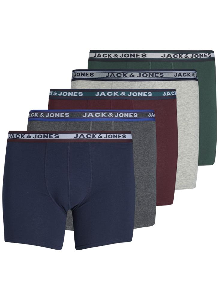 JACK & JONES Plus Size Jacoliver 5 Pack Boxers  - Image 1