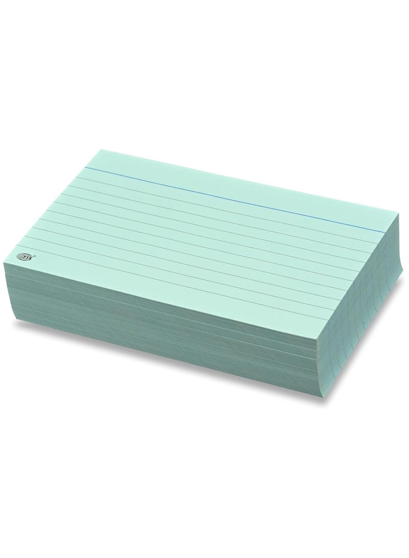 FIS® Ruled Record Cards or Index Cards, Size:5"x3" Inches (127x76mm), Two Sides Single Ruled, 240gsm, 100 Sheets Per Packet, Packet of 3 Pieces, Blue Color-FSIC53BL-3 - Image 2