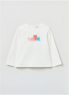 Ovs OVS Long-Sleeved T-Shirt With Kittens Print  - Image 1