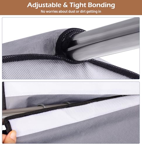 MISSLO 43" Hanging Garment Bags for Hanging Clothes Fully Enclosed Coat Bags for Closet Storage Clothes Cover with Large Clear Window and 3 Zippers (Rack not included), 2 Packs - Image 4