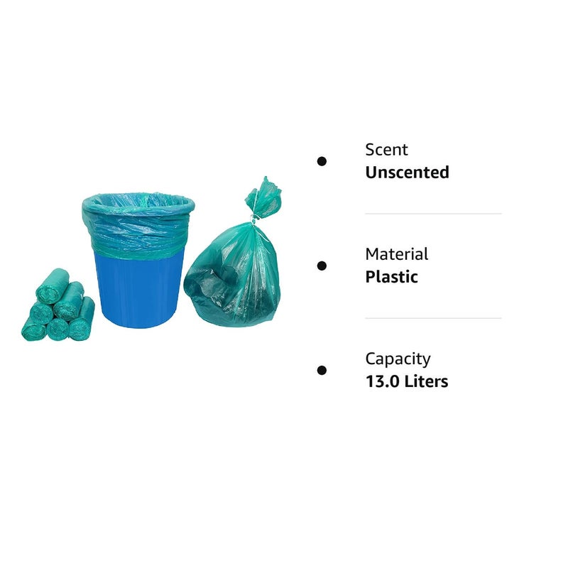 أكياس قمامة قابلة للتحلل أكياس سلة المهملات أكياس نفايات 19X21 بوصة عبوة من 5 150 قطعة خضراء - Image 4