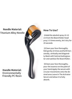 Prime Beard Roller 0.3 mm Derma Face Roller With 540 Micro Needle Roller Titanium Skin for Face Body Beard and Hair Growth  - Image 2