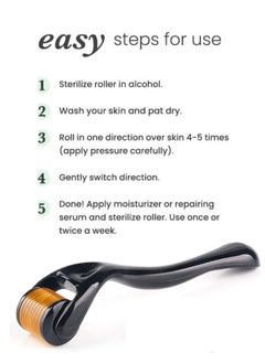 Prime Beard Roller 0.3 mm Derma Face Roller With 540 Micro Needle Roller Titanium Skin for Face Body Beard and Hair Growth  - Image 4
