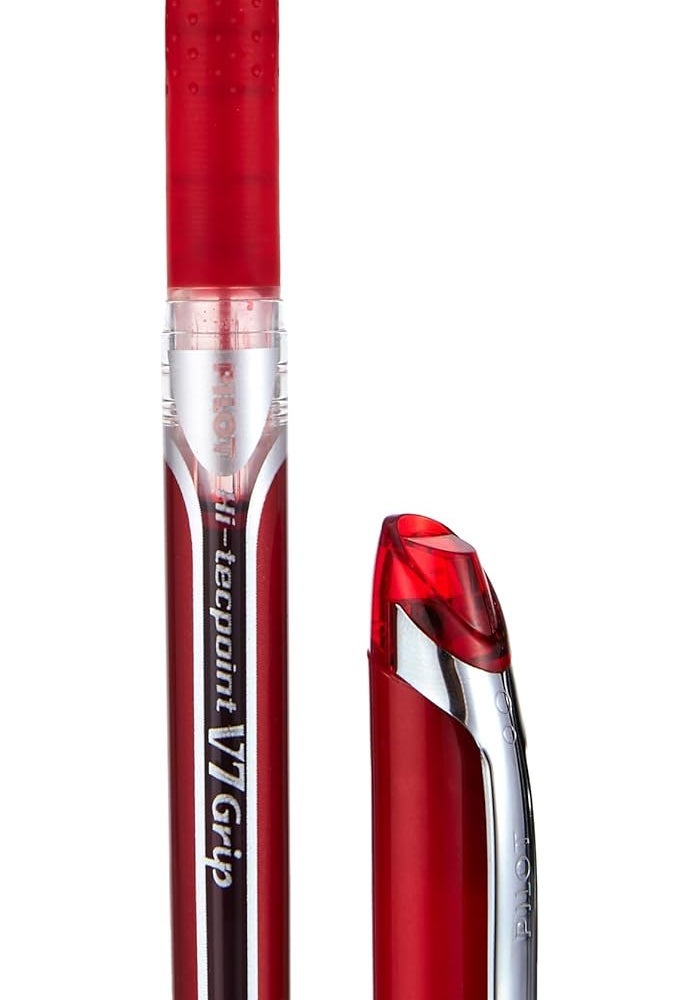Pilot Hi-Tecpoint V7 Grip Roller Ball Pen - Red - Image 4