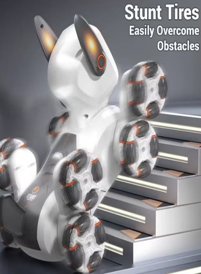 8-Wheel Robotic Dog, 2.4Ghz Remote Control, Smart Stunt Dog With Music And Light Effects, 360 Degree Rotating Robot Toy, Suitable Gift For Boys And Girls - Image 3