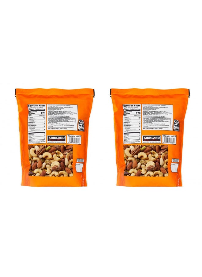 Kirkland Signature QNKDQK Extra Fancy Unsalted Mixed Nuts 2.5 (LB), 2 Pack of 40 Ounce, 99451458768