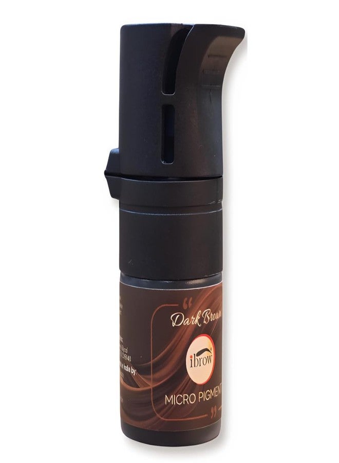 ibrow Dark Brown Micropigment Ink for Eyebrow Microblading Scalp Eyeliner Permanent Makeup for Indian Skin in Leak Proof Bottle (5ml) - Image 1