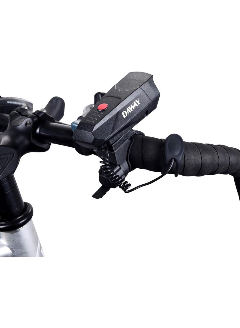 DAWAY A14 110dB Electric Bike Horn - 5 Sound Modes, Loud Bicycle Handlebar Alarm Bell with Free Screwdriver, Ideal Gift for Kids & Adults - Safe & Easy Cycling Alert - Image 2