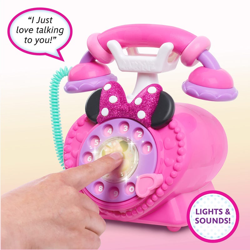 Just Play Disney Junior Minnie Mouse Ring Me Rotary Pretend Play Phone with Lights and Sounds, Kids Toys for Ages 3 Up by Just Play - Image 3