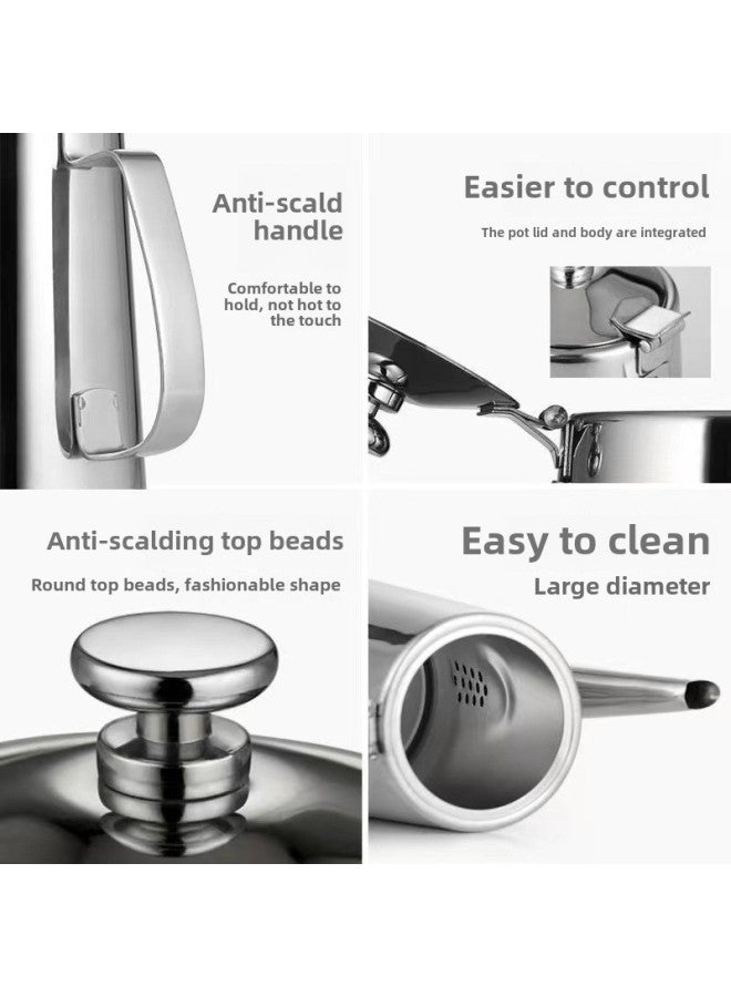 Thickened Stainless Steel Teapot Cold Kettle Hotel Cold Kettle Large Capacity Soup Kettle Restaurant Stuffy Kettle Hotel Flower Tea Kettle-Color:Golden Short Mouth-Capacity:2.0L ] - Image 4