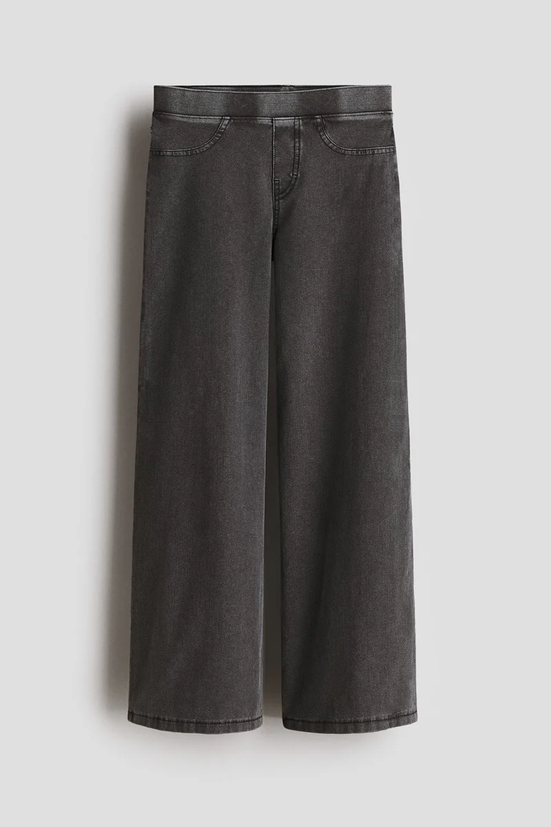 اتش اند ام بنطلون واسع بتصميم يشبه الدنيم