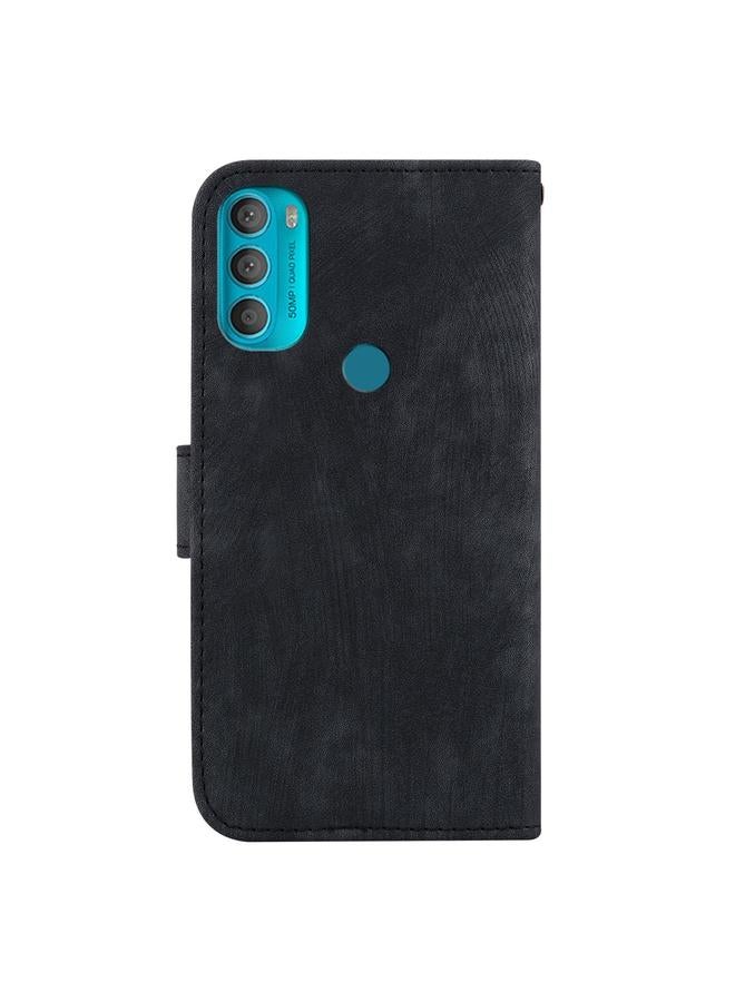 اس-توب جراب لهاتف موتورولا موتو جي 71 5G، جراب هاتف جلدي منقوش عليه نمر صغير - Image 3