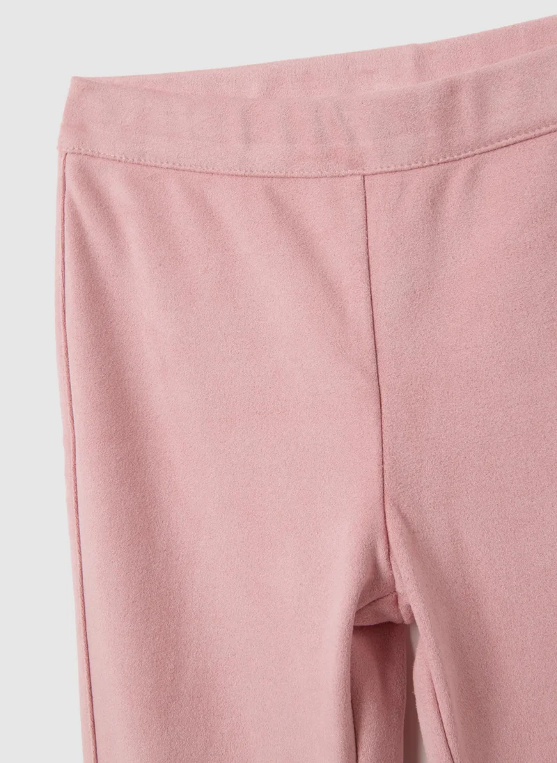 Ovs GIRLS' PINK FLARE FABRIC TROUSERS