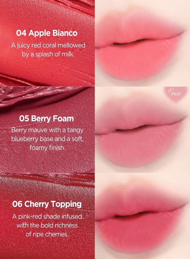 THESAEM Saemmy's Crema Velvet Tint 05 Berry Foam - Matte Lip Cream Velvet Finish Lip Makeup with Natural Plumping Effect - Long Lasting Smooth Fluffy Lips, 0.1oz. - Image 5